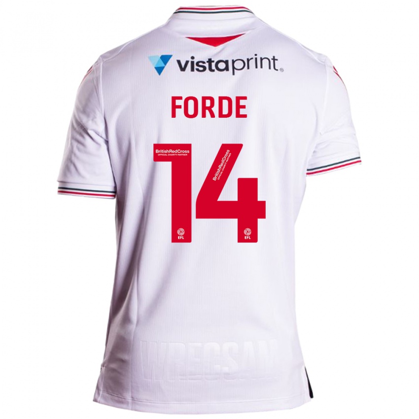 Heren Anthony Forde #14 Wit Uitshirt Uittenue 2023/24 T-Shirt