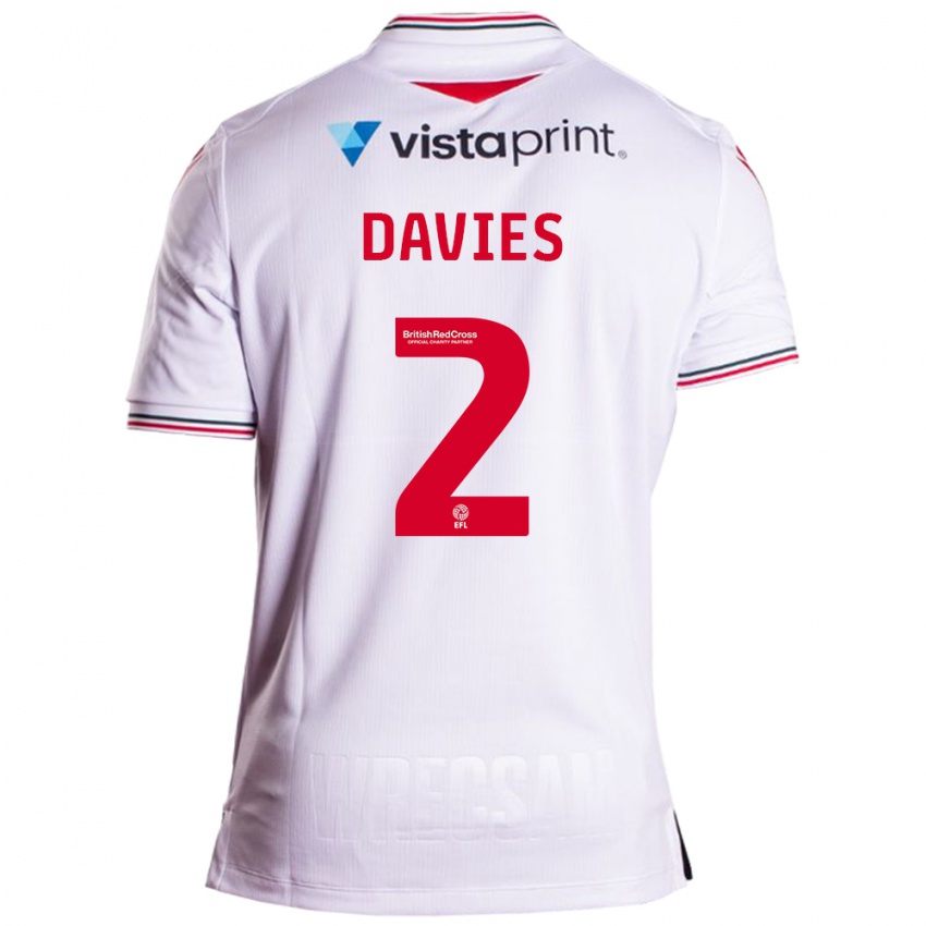 Heren Phoebe Davies #2 Wit Uitshirt Uittenue 2023/24 T-Shirt