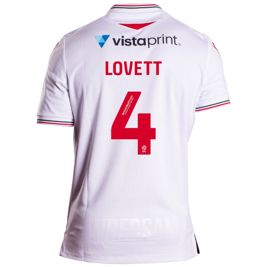 Heren Erin Lovett #4 Wit Uitshirt Uittenue 2023/24 T-Shirt