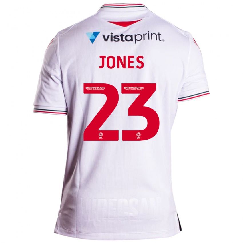 Heren Ruby Jones #23 Wit Uitshirt Uittenue 2023/24 T-Shirt