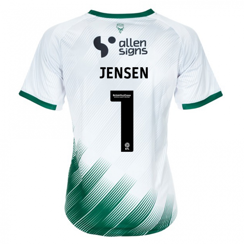 Heren Lukas Jensen #1 Wit Uitshirt Uittenue 2023/24 T-Shirt