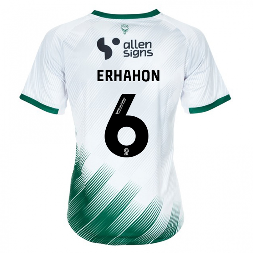 Heren Ethan Erhahon #6 Wit Uitshirt Uittenue 2023/24 T-Shirt