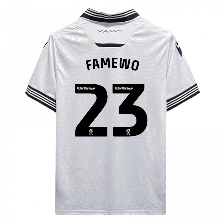 Heren Akin Famewo #23 Wit Uitshirt Uittenue 2023/24 T-Shirt