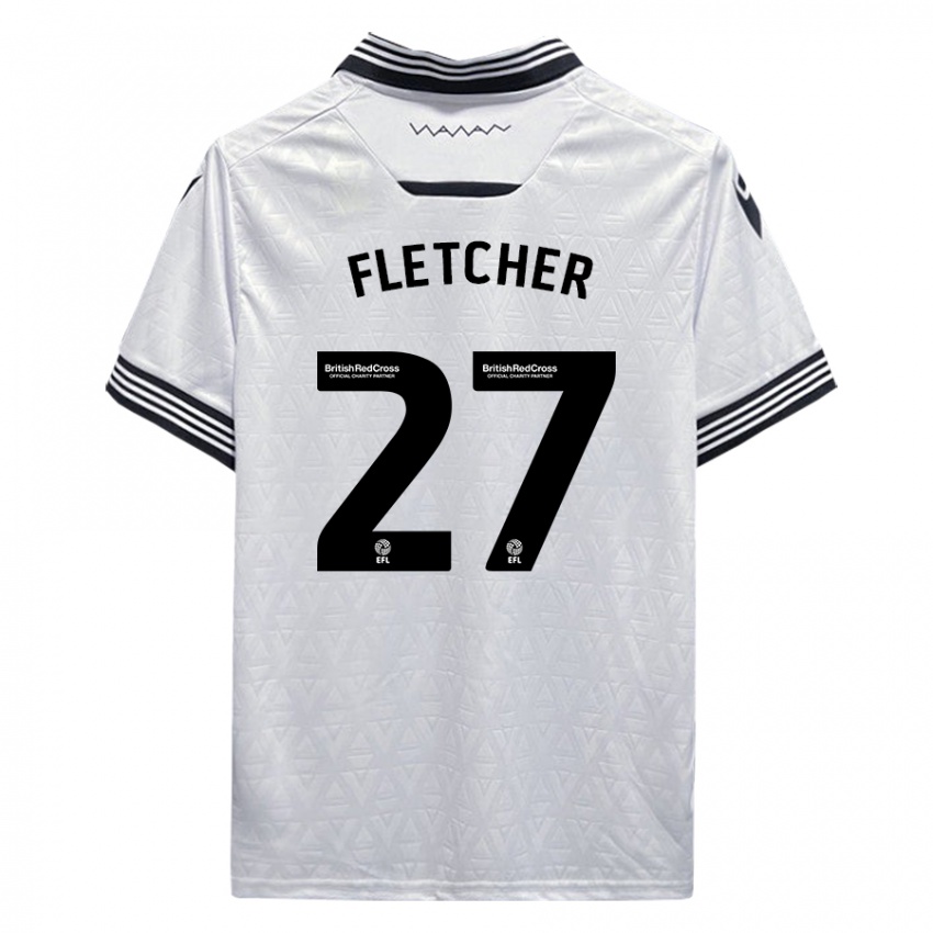 Heren Ashley Fletcher #27 Wit Uitshirt Uittenue 2023/24 T-Shirt