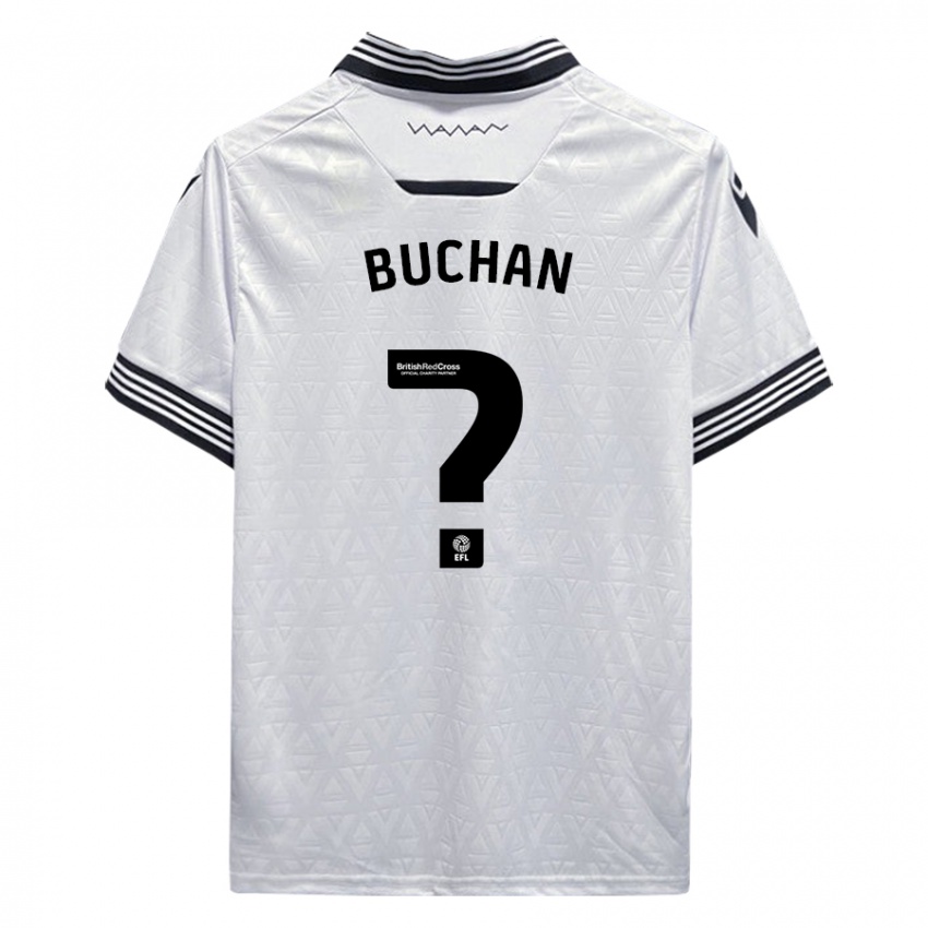Heren Jay Buchan #0 Wit Uitshirt Uittenue 2023/24 T-Shirt