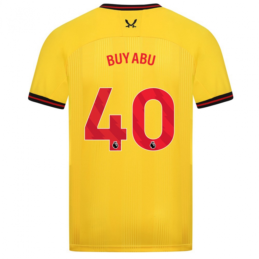 Heren Jili Buyabu #40 Geel Uitshirt Uittenue 2023/24 T-Shirt