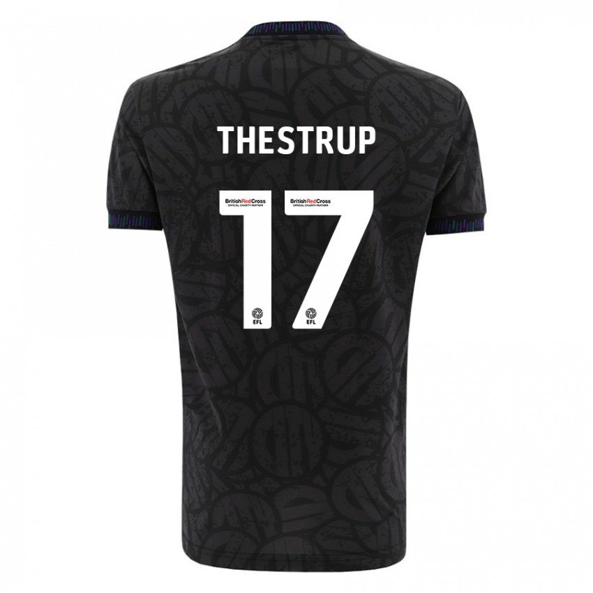Heren Amalie Thestrup #17 Zwart Uitshirt Uittenue 2023/24 T-Shirt