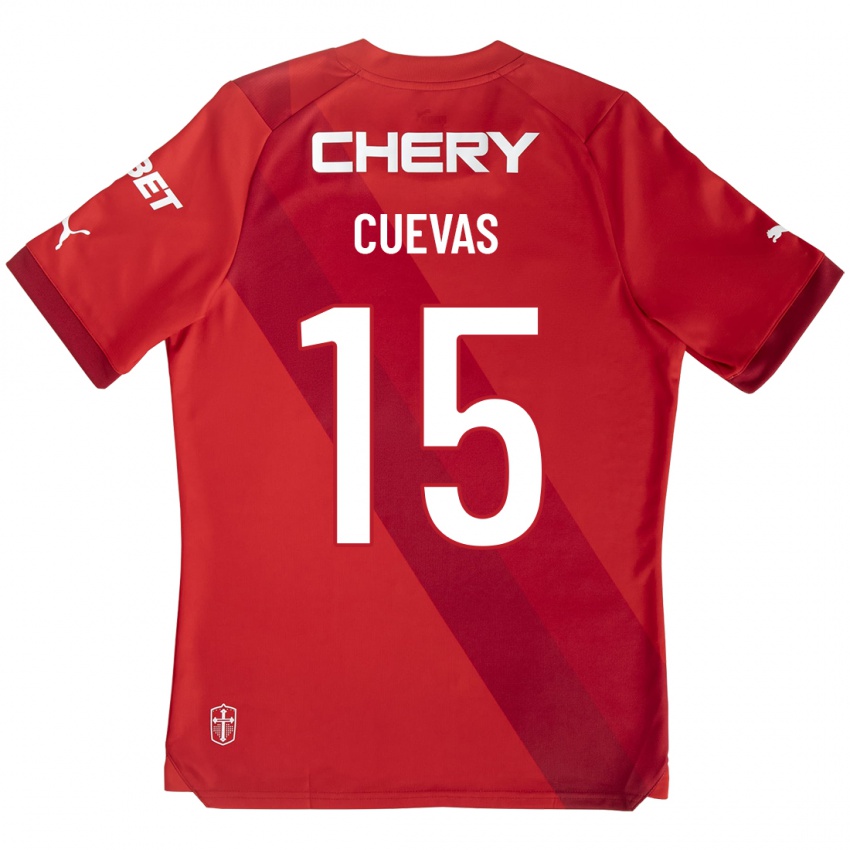 Heren Cristian Cuevas #15 Rood Uitshirt Uittenue 2023/24 T-Shirt