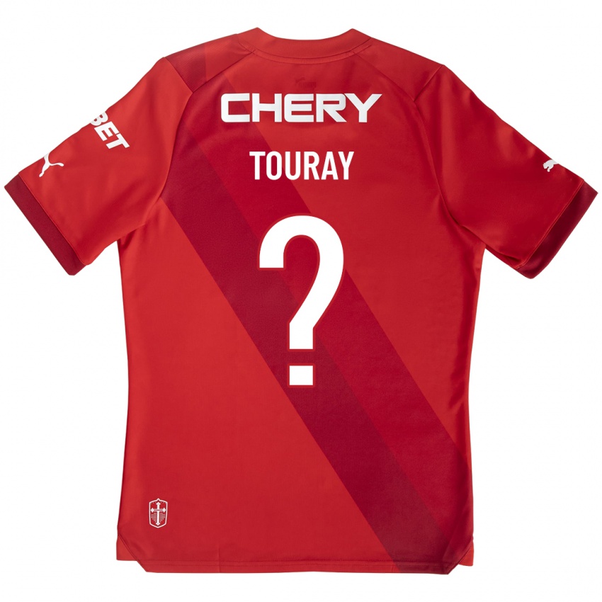 Heren Ousman Touray #0 Rood Uitshirt Uittenue 2023/24 T-Shirt