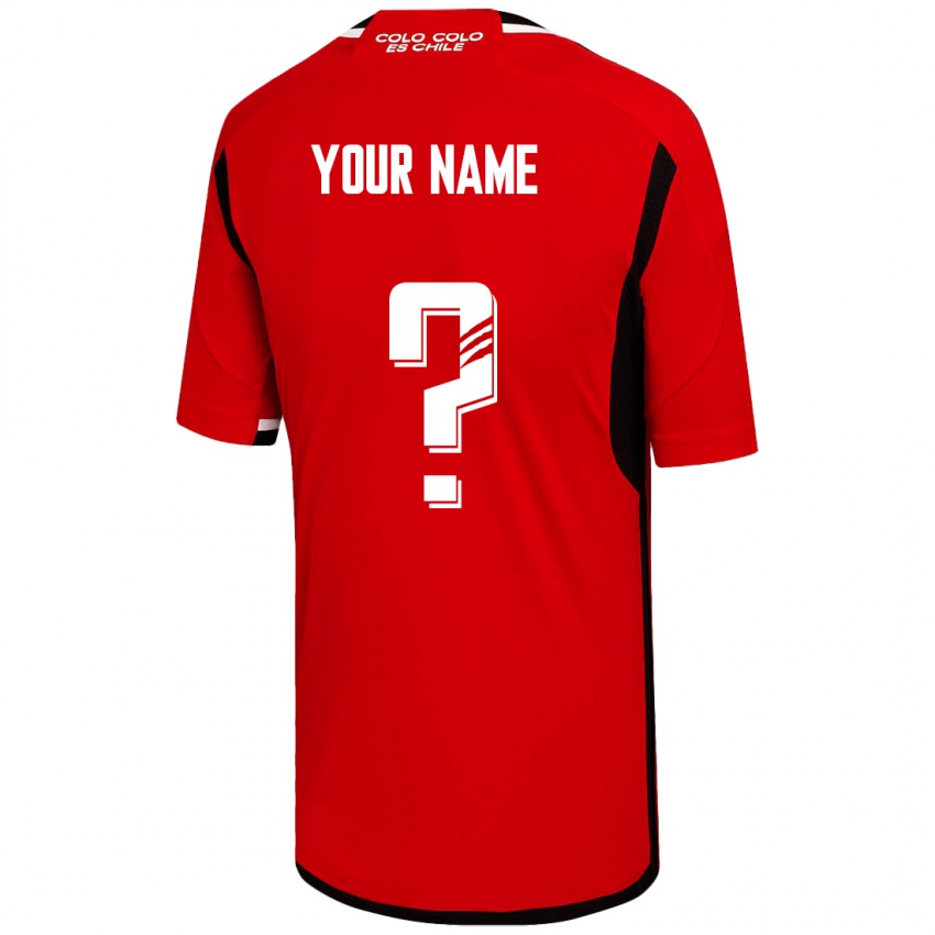 Heren Uw Naam #0 Rood Uitshirt Uittenue 2023/24 T-Shirt