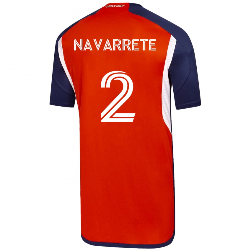 Heren Daniel Navarrete #2 Wit Uitshirt Uittenue 2023/24 T-Shirt