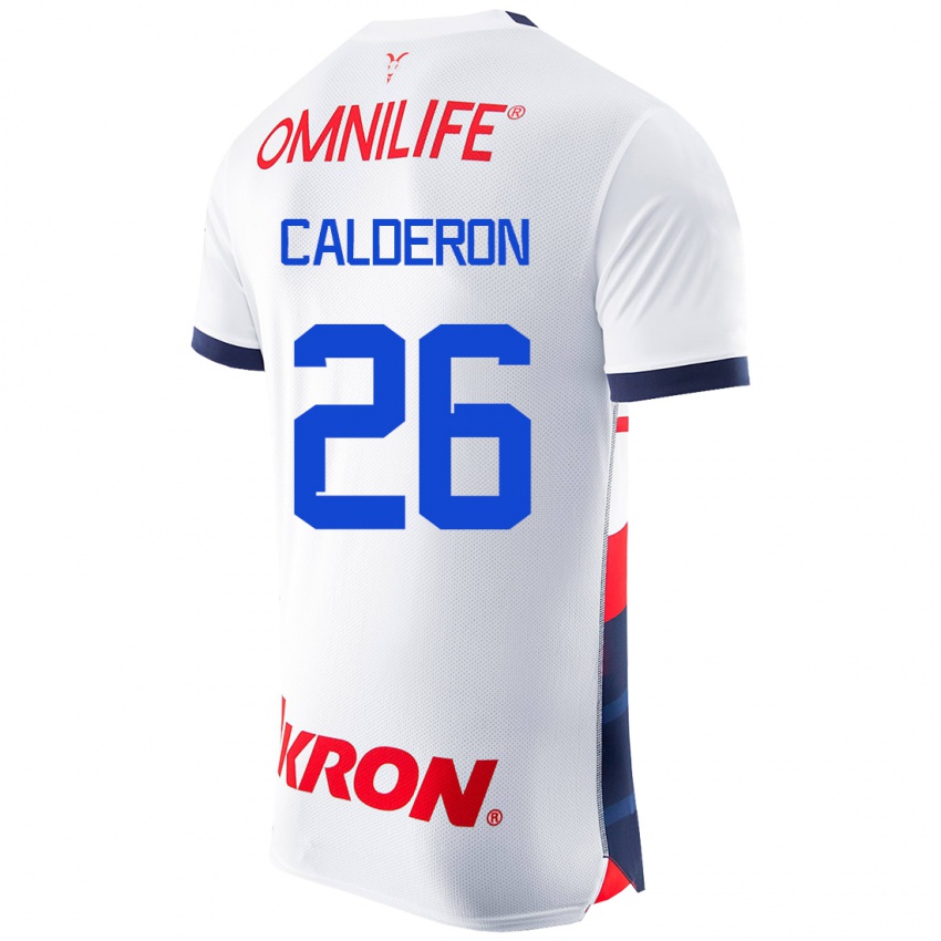 Heren Cristian Calderón #26 Wit Uitshirt Uittenue 2023/24 T-Shirt