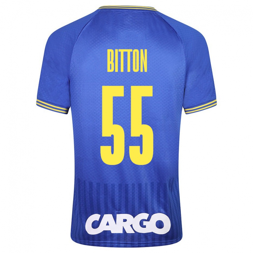 Heren Nir Bitton #55 Blauw Uitshirt Uittenue 2023/24 T-Shirt