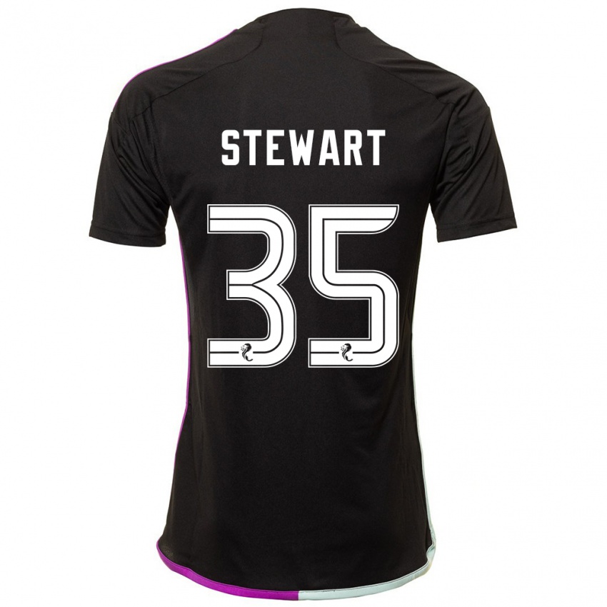 Heren Alfie Stewart #35 Zwart Uitshirt Uittenue 2023/24 T-Shirt