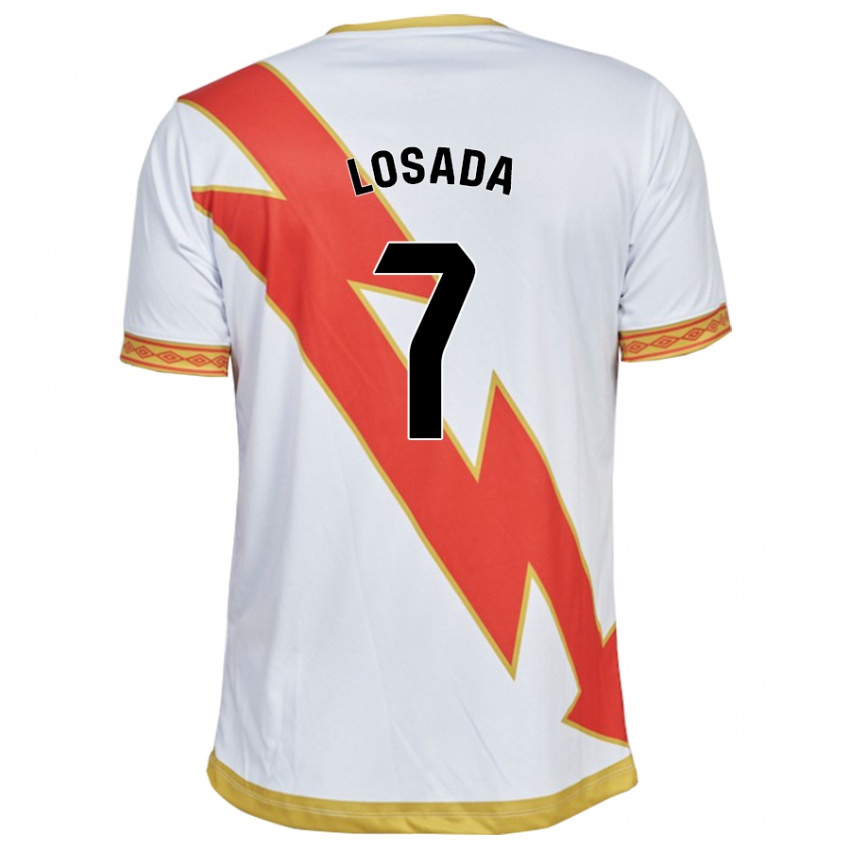 Dames Juan Losada #7 Wit Thuisshirt Thuistenue 2023/24 T-Shirt