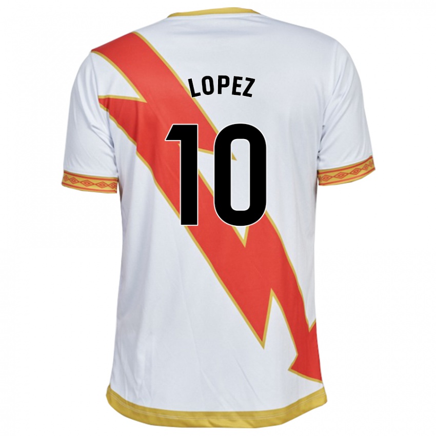 Dames Asier López #10 Wit Thuisshirt Thuistenue 2023/24 T-Shirt