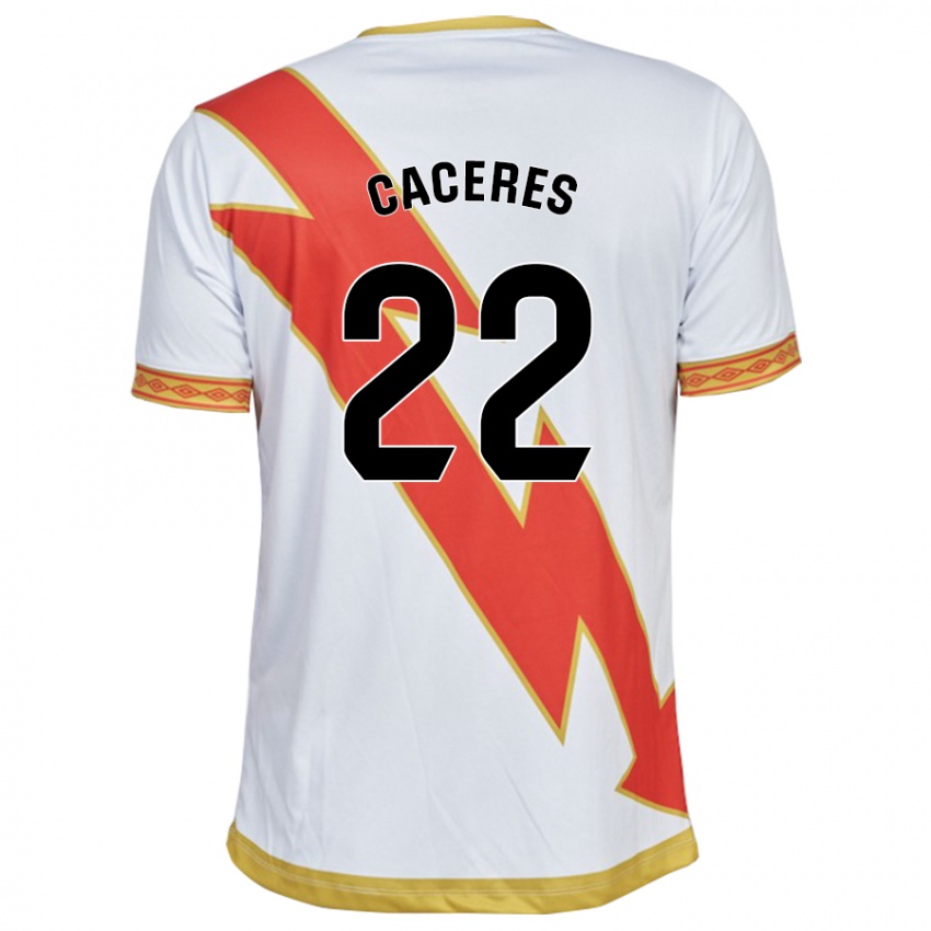 Dames Daniel Cáceres #22 Wit Thuisshirt Thuistenue 2023/24 T-Shirt