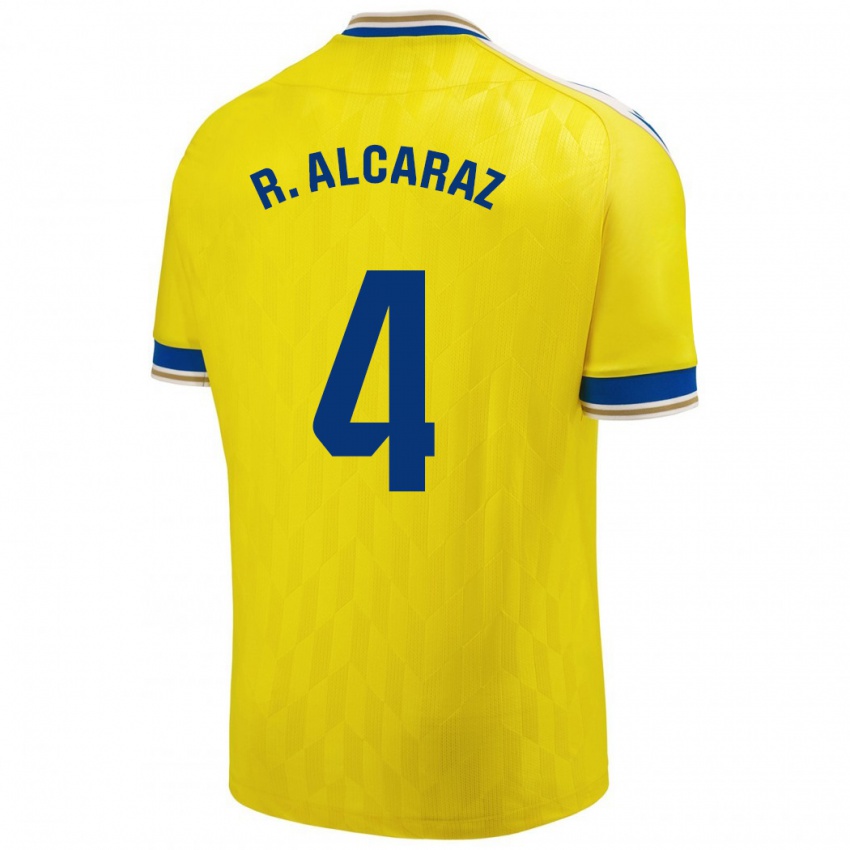 Dames Rubén Alcaraz #4 Geel Thuisshirt Thuistenue 2023/24 T-Shirt