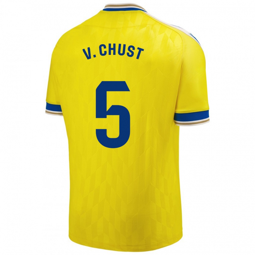 Dames Victor Chust #5 Geel Thuisshirt Thuistenue 2023/24 T-Shirt