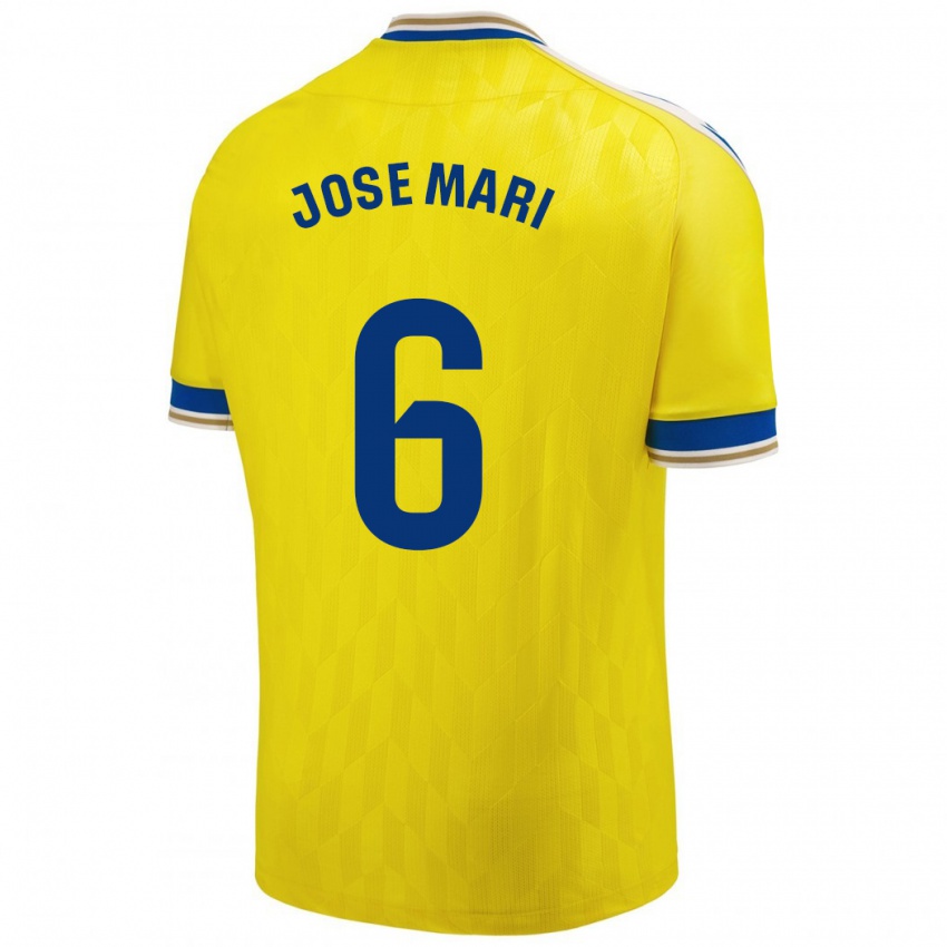 Dames José Mari #6 Geel Thuisshirt Thuistenue 2023/24 T-Shirt