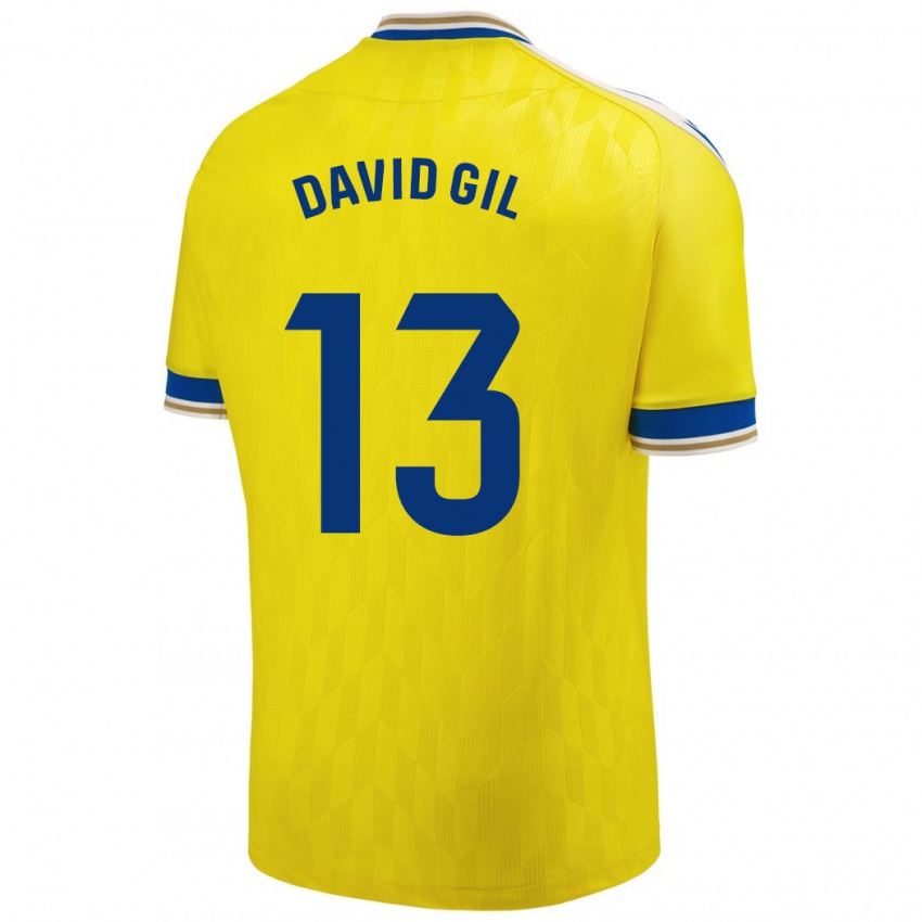 Dames David Gil #13 Geel Thuisshirt Thuistenue 2023/24 T-Shirt