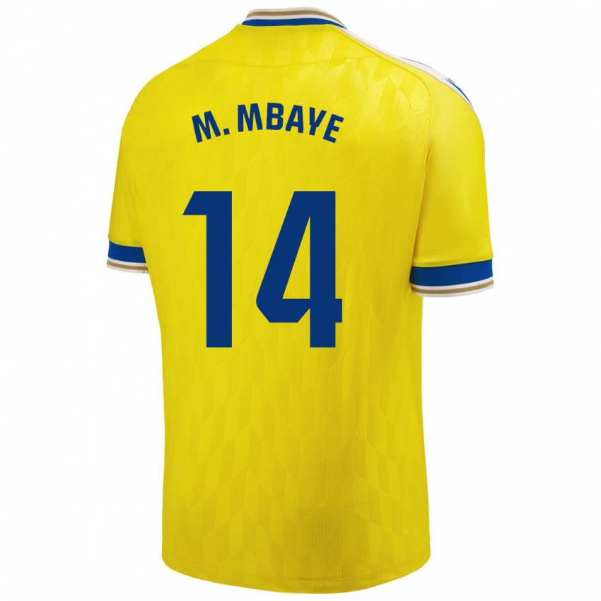 Dames Momo Mbaye #14 Geel Thuisshirt Thuistenue 2023/24 T-Shirt