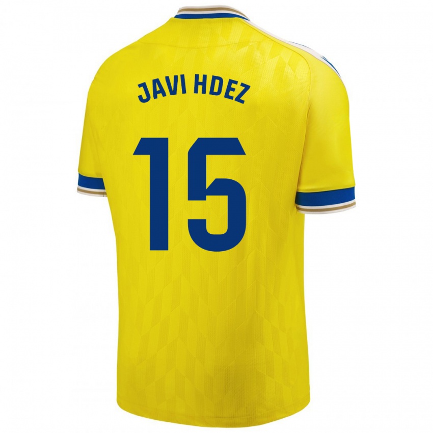 Dames Javi Hernández #15 Geel Thuisshirt Thuistenue 2023/24 T-Shirt