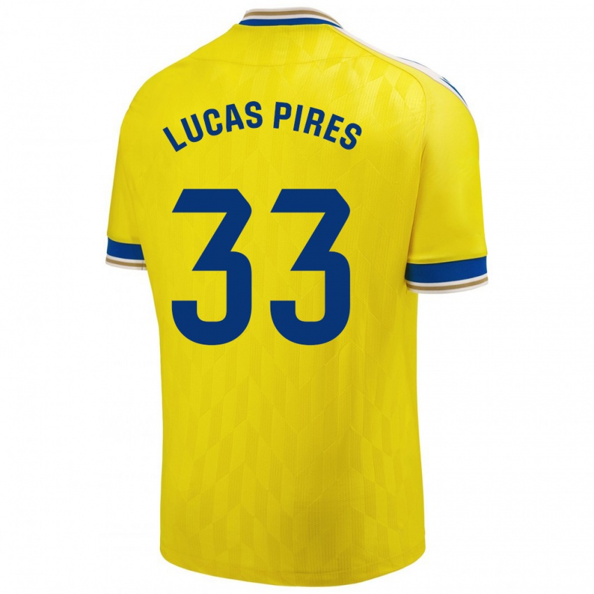 Dames Lucas Pires #33 Geel Thuisshirt Thuistenue 2023/24 T-Shirt