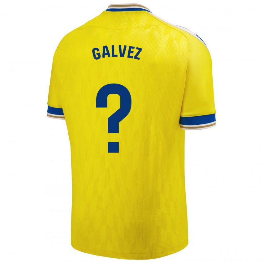 Dames Gonzalo Gálvez #0 Geel Thuisshirt Thuistenue 2023/24 T-Shirt