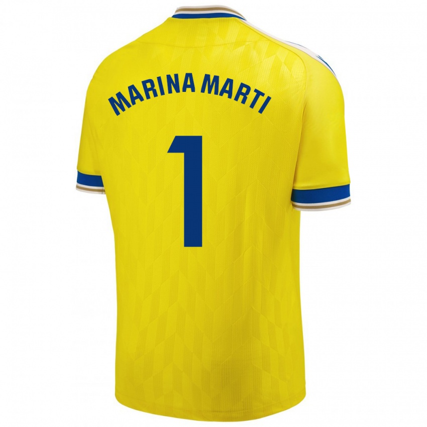 Dames Marina Martí #1 Geel Thuisshirt Thuistenue 2023/24 T-Shirt