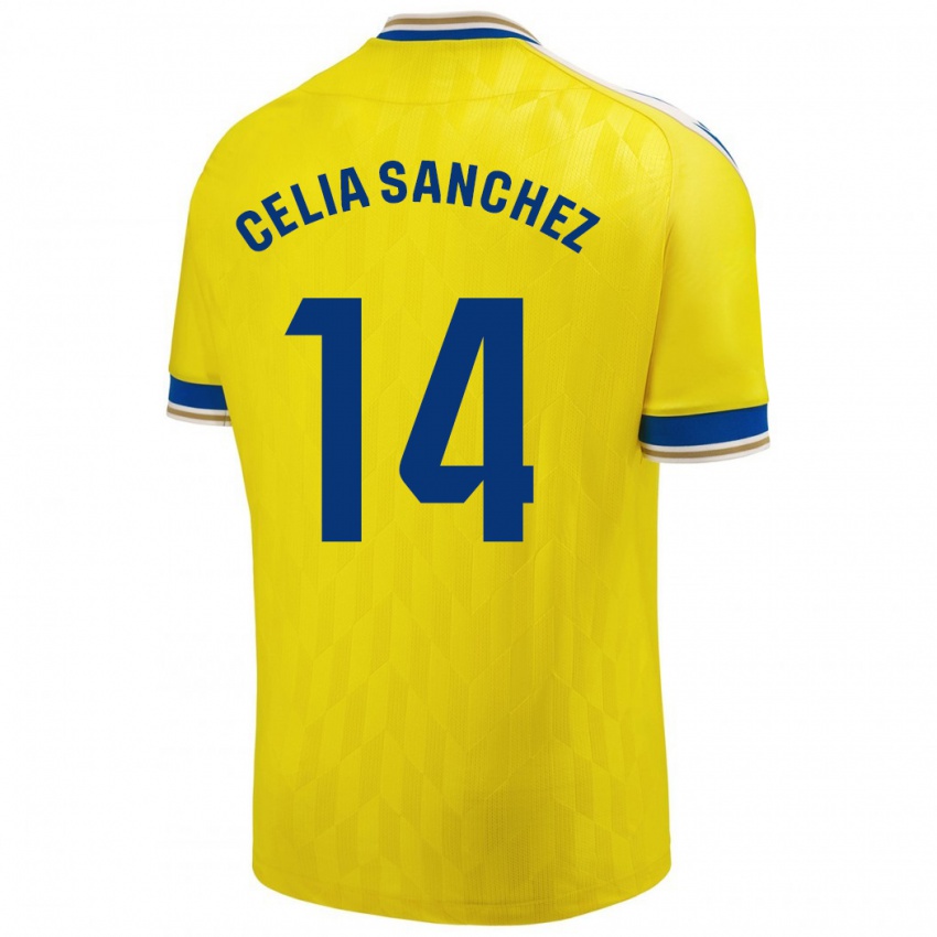 Dames Celia Sánchez García #14 Geel Thuisshirt Thuistenue 2023/24 T-Shirt