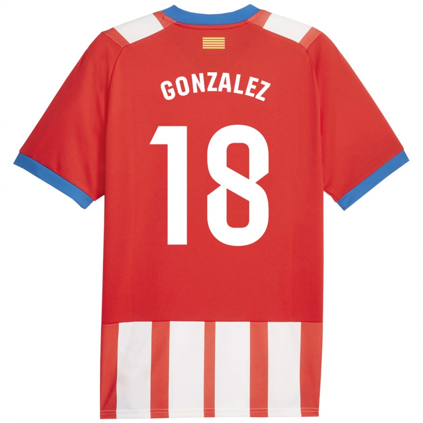 Dames Gerard Gonzalez #18 Rood Wit Thuisshirt Thuistenue 2023/24 T-Shirt