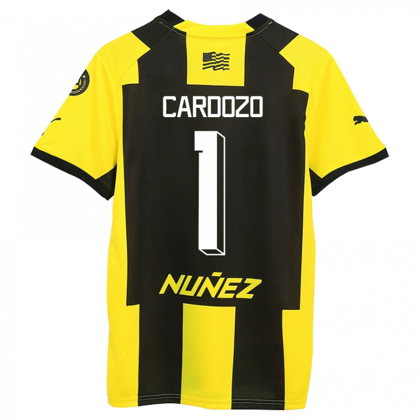 Dames Thiago Cardozo #1 Geel Zwart Thuisshirt Thuistenue 2023/24 T-Shirt