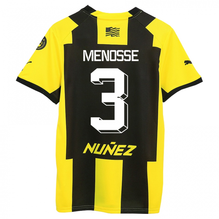 Dames Hernán Menosse #3 Geel Zwart Thuisshirt Thuistenue 2023/24 T-Shirt