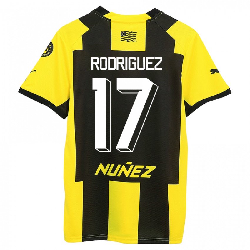 Dames Valentín Rodríguez #17 Geel Zwart Thuisshirt Thuistenue 2023/24 T-Shirt
