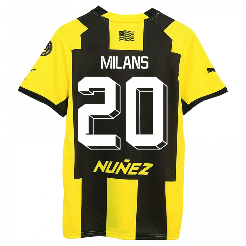 Dames Pedro Milans #20 Geel Zwart Thuisshirt Thuistenue 2023/24 T-Shirt