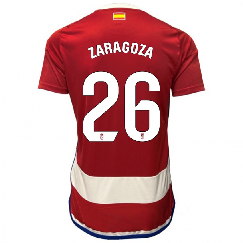 Dames Bryan Zaragoza #26 Rood Thuisshirt Thuistenue 2023/24 T-Shirt