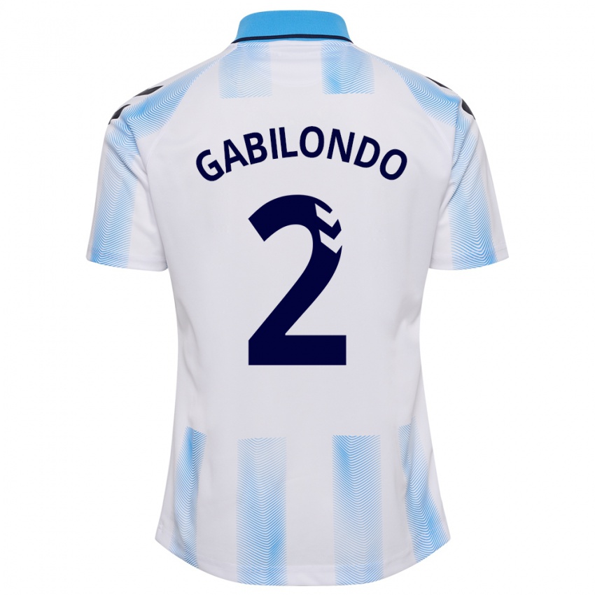 Dames Jokin Gabilondo #2 Wit Blauw Thuisshirt Thuistenue 2023/24 T-Shirt