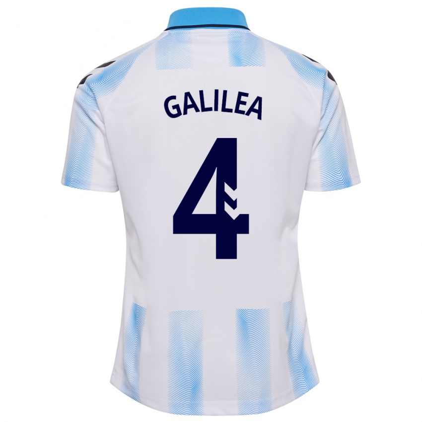 Dames Einar Galilea #4 Wit Blauw Thuisshirt Thuistenue 2023/24 T-Shirt