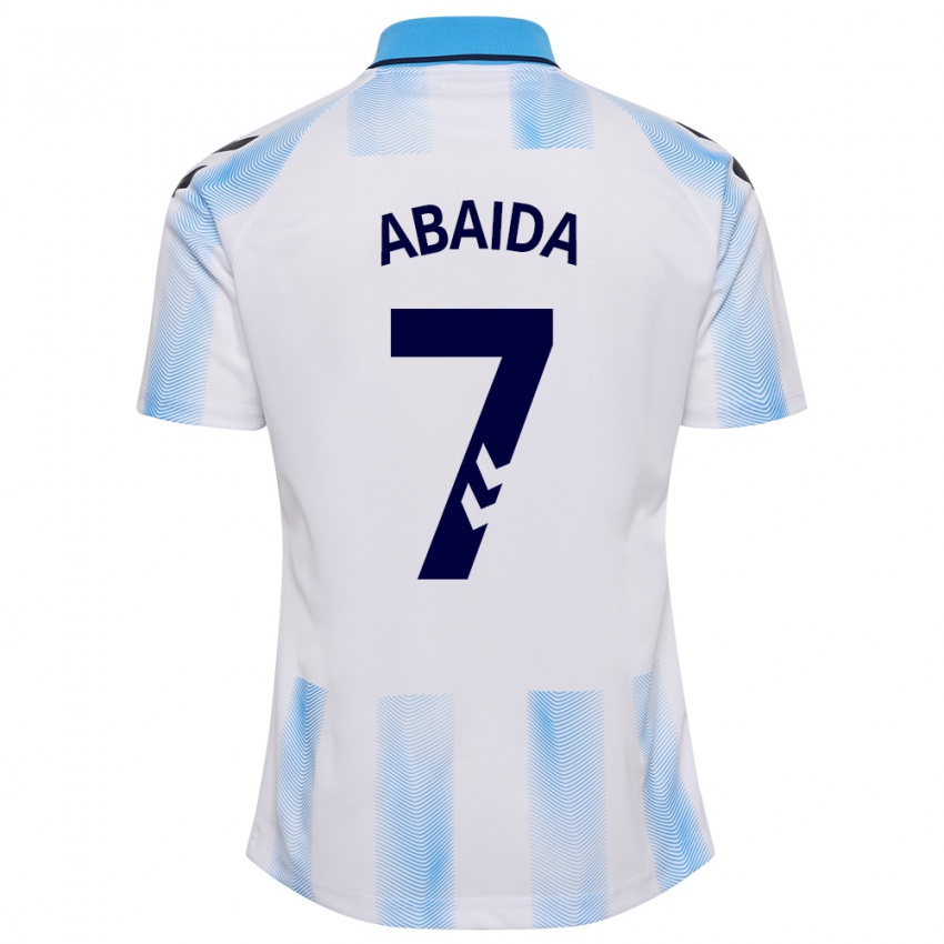 Dames Haitam Abaida #7 Wit Blauw Thuisshirt Thuistenue 2023/24 T-Shirt