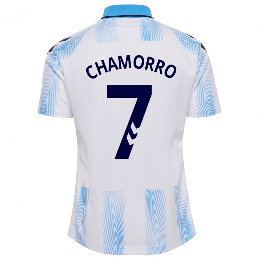 Dames Alexis Chamorro #7 Wit Blauw Thuisshirt Thuistenue 2023/24 T-Shirt