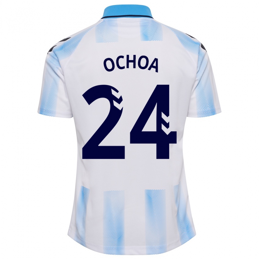 Dames Aarón Ochoa #24 Wit Blauw Thuisshirt Thuistenue 2023/24 T-Shirt