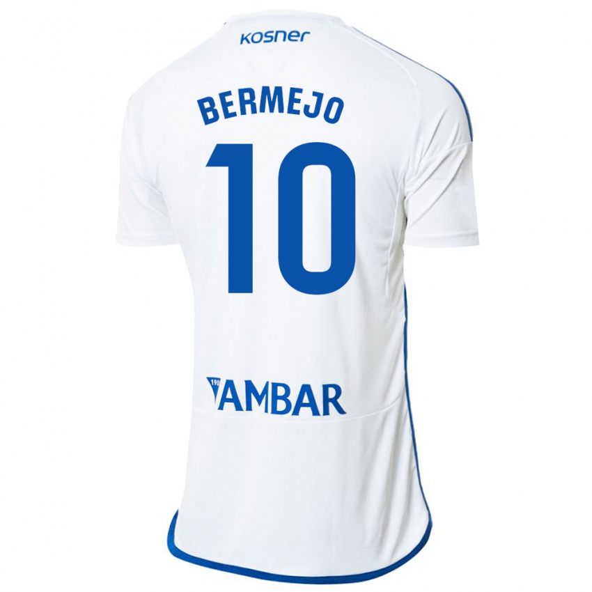 Dames Sergio Bermejo #10 Wit Thuisshirt Thuistenue 2023/24 T-Shirt