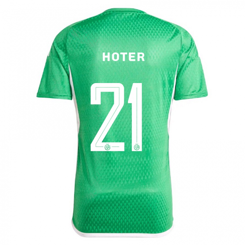 Dames Tavor Hoter #21 Wit Blauw Thuisshirt Thuistenue 2023/24 T-Shirt