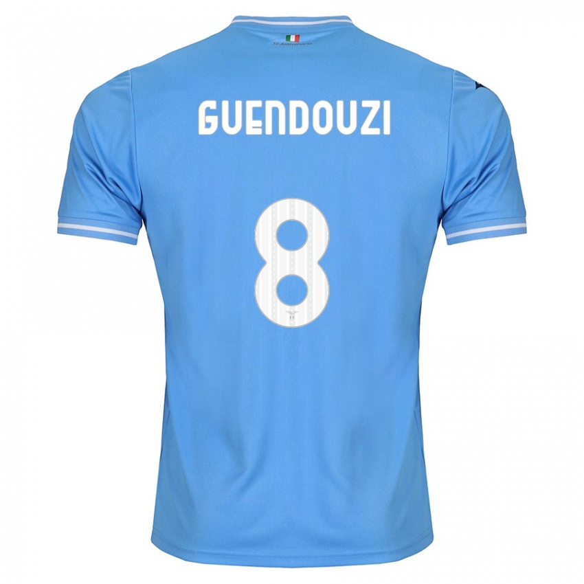 Dames Matteo Guendouzi #8 Blauw Thuisshirt Thuistenue 2023/24 T-Shirt