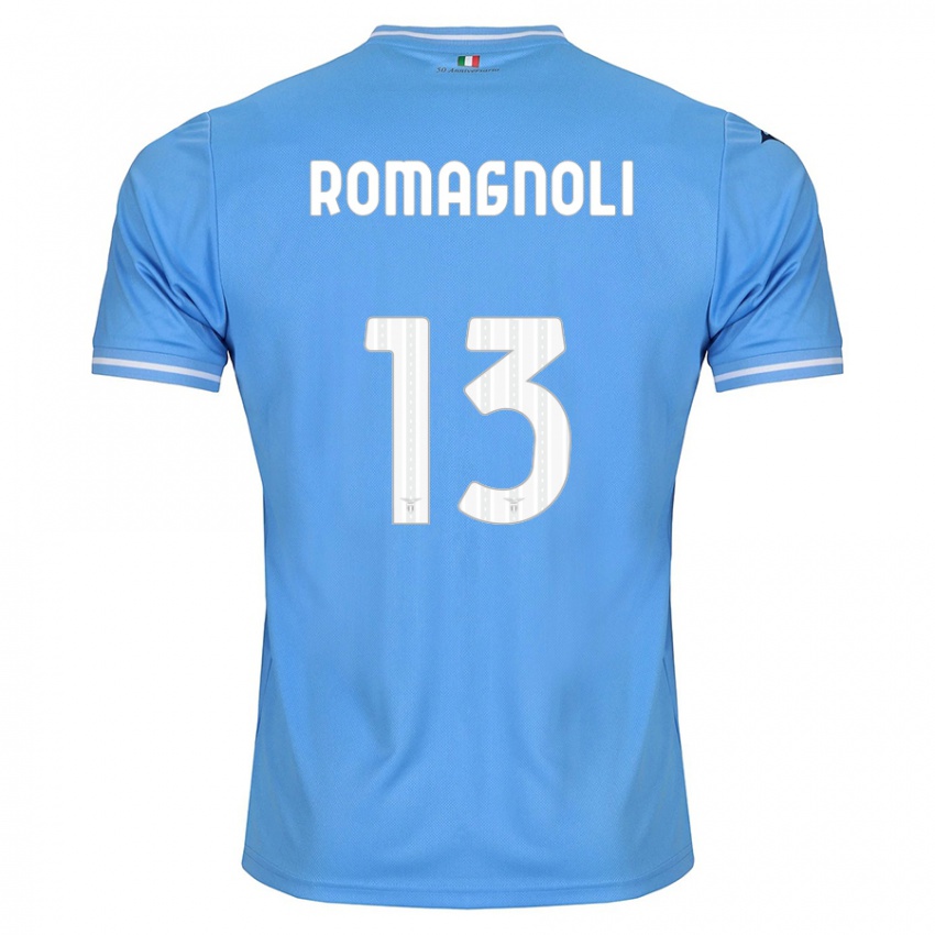 Dames Alessio Romagnoli #13 Blauw Thuisshirt Thuistenue 2023/24 T-Shirt