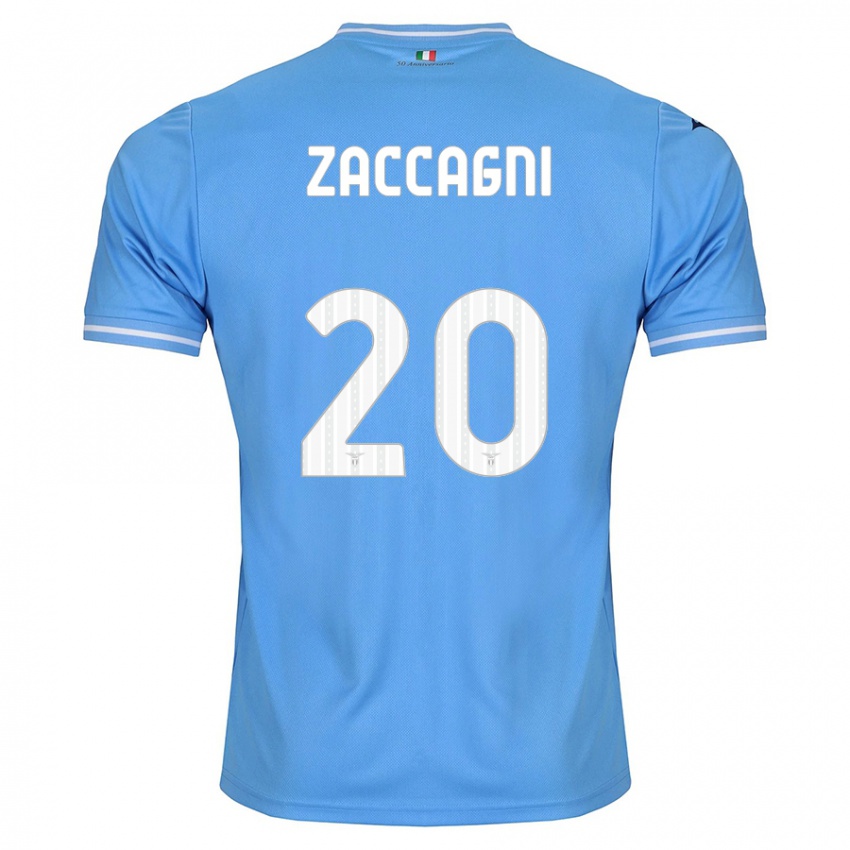 Dames Mattia Zaccagni #20 Blauw Thuisshirt Thuistenue 2023/24 T-Shirt