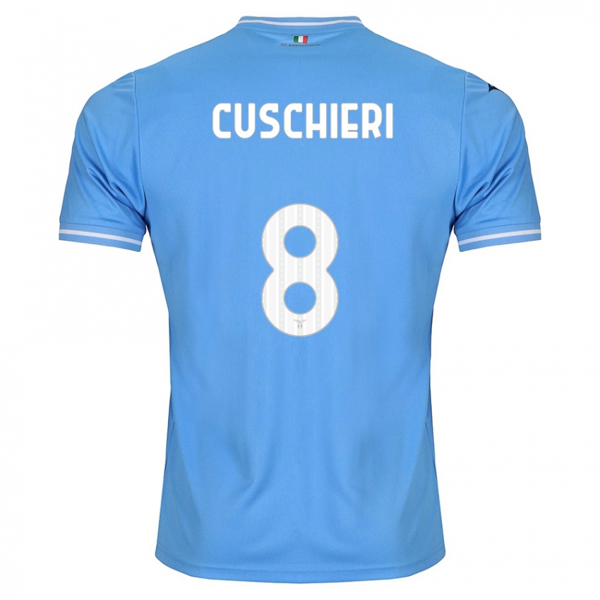 Dames Rachel Cuschieri #8 Blauw Thuisshirt Thuistenue 2023/24 T-Shirt