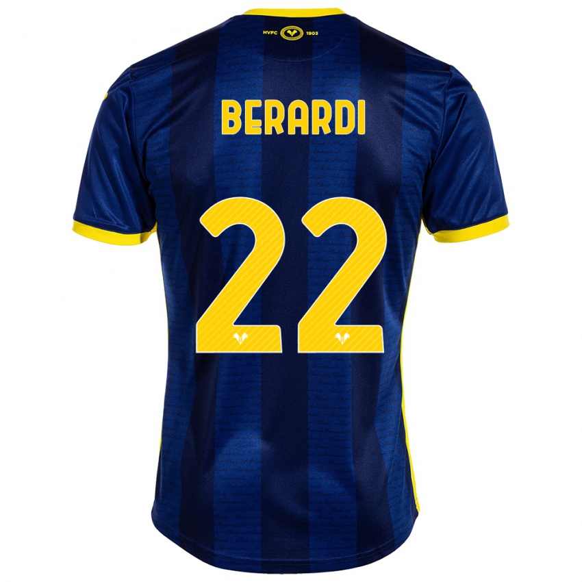 Dames Alessandro Berardi #22 Marine Thuisshirt Thuistenue 2023/24 T-Shirt