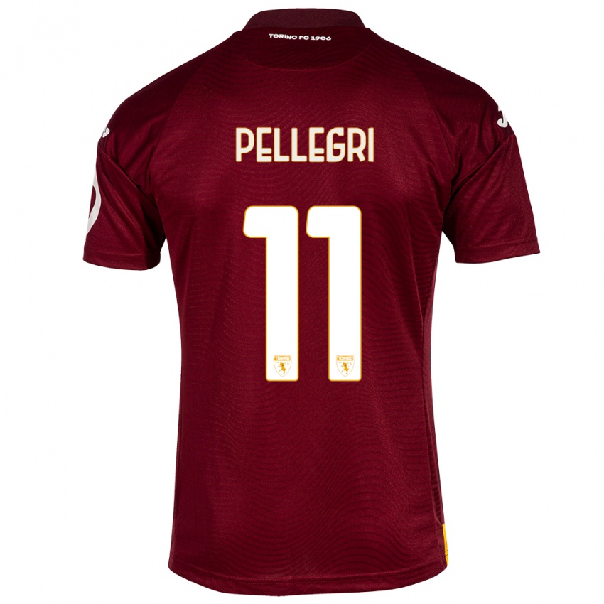 Dames Pietro Pellegri #11 Donkerrood Thuisshirt Thuistenue 2023/24 T-Shirt